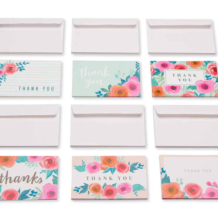 American Greetings Thank You Cards with Envelopes, Floral (48-Count)