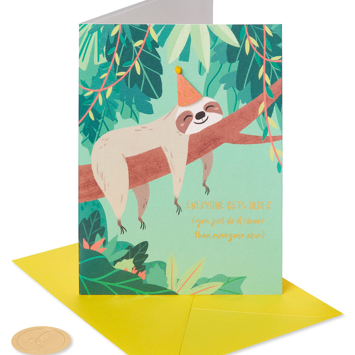 Papyrus Funny Birthday Card (Much Slower) Sloth