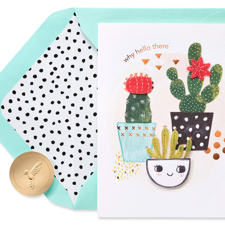 Papyrus Blank Card (Hello There) Happy Cacti