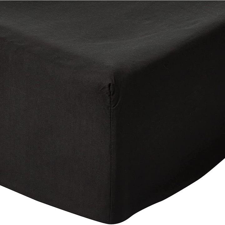 Elegant Comfort 1500 Premium Hotel Quality 1-Piece Fitted Sheet, Softest Quality Microfiber - Deep Pocket up to 16 inch, Wrinkle and Fade Resistant, King, Black