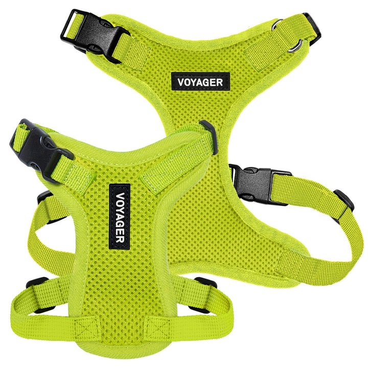 Voyager Step-in Lock Pet Harness - All Weather Mesh, Adjustable Step in Harness for Cats and Dogs by Best Pet Supplies - Lime Green, XS Harness (Lime Green) XS (Chest: 13 - 16" * Fit Cats)