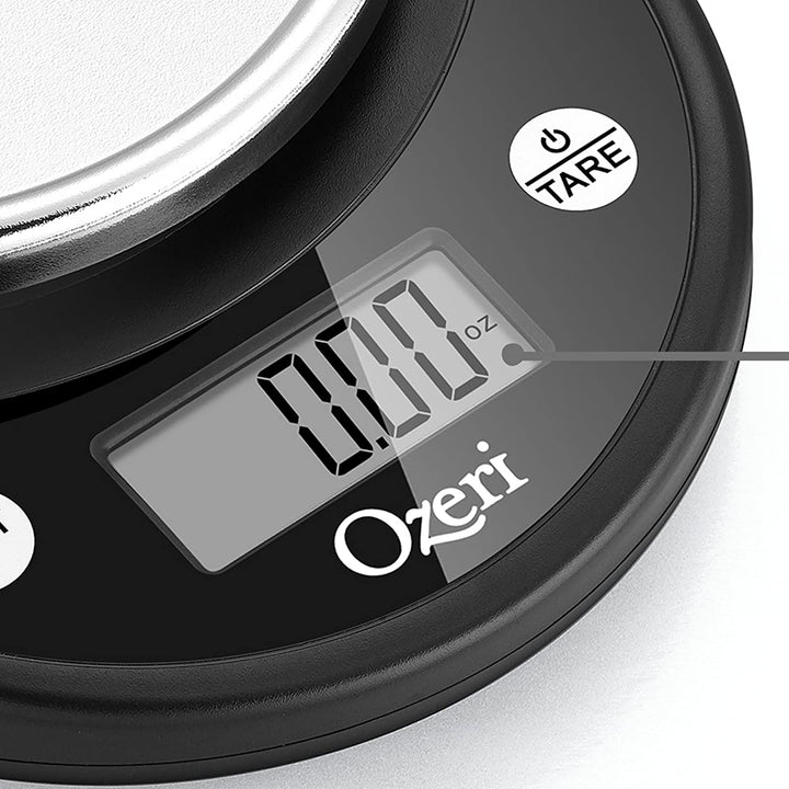 Ozeri Pronto Digital Multifunction Kitchen and Food Scale,Silver on Black Silver on Black