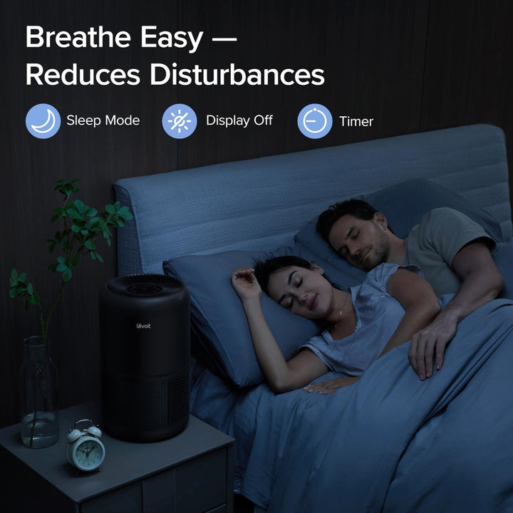 LEVOIT Air Purifiers for Home Bedroom, Smart WiFi, HEPA Sleep Mode for Home Large Room, Quiet Cleaner for Pet Hair, Allergies, Dust, Smoke, Pollon, White Noise, Alexa Control, Core300S-P, White WIFI enabled Purifier