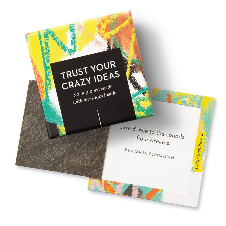 Compendium ThoughtFulls Pop-Open Cards — Trust Your Crazy Ideas — 30 Pop-Open Cards, Each with a Different Inspiring Message Inside