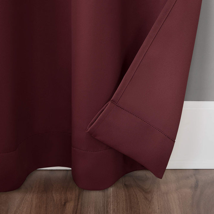 Sun Zero Easton Energy Saving Blackout Grommet Curtain Panel, 40" x 95", Wine Red 40" x 95" Casual