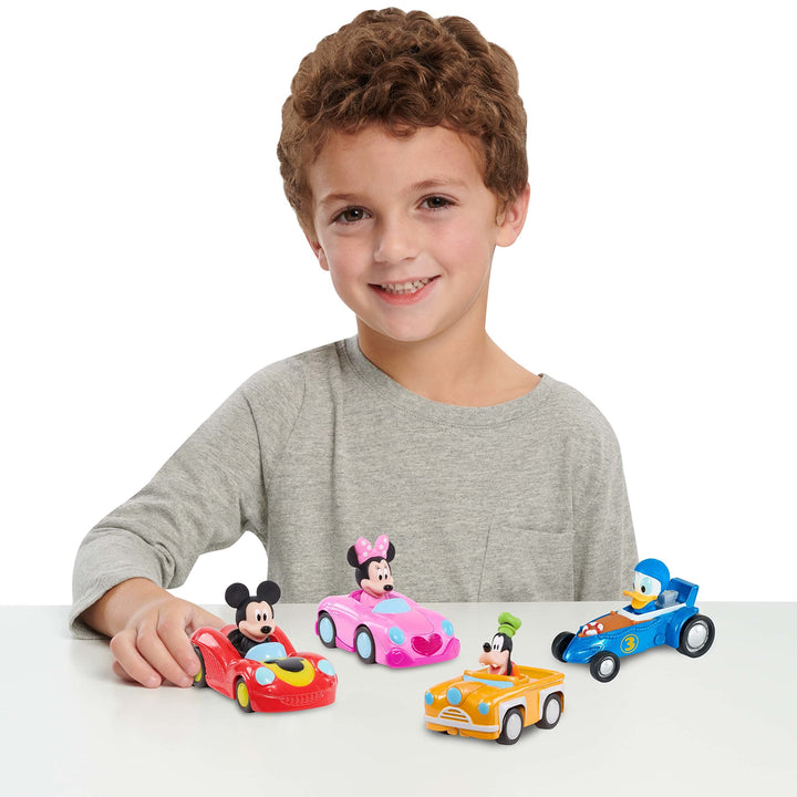 Mickey Mouse Diecast Vehicle 4-Piece Set, Packaging Styles May Vary, Officially Licensed Kids Toys for Ages 3 Up, Exclusive