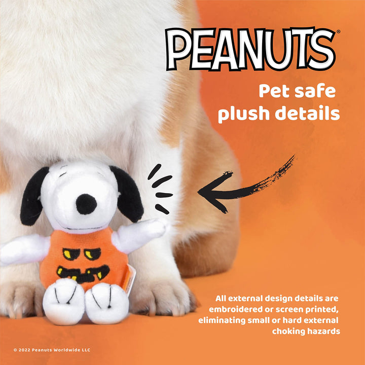 Peanuts 6” Snoopy Pumpkin Squeaker Pet Toy Halloween Snoopy Squeaky Pet Toy | Peanuts Dog Toys, Snoopy for Pets, Snoopy Jack-o-Lantern Toys for Dogs (FF21733) 6 Inch