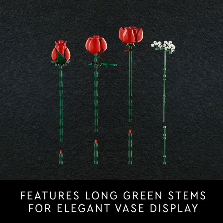 LEGO Icons Bouquet of Roses, Artificial Flowers for Home Dcor, Gift for Mother's Day, Anniversary or Any Special Day, Unique Build and Display Model from The Botanical Collection, 10328