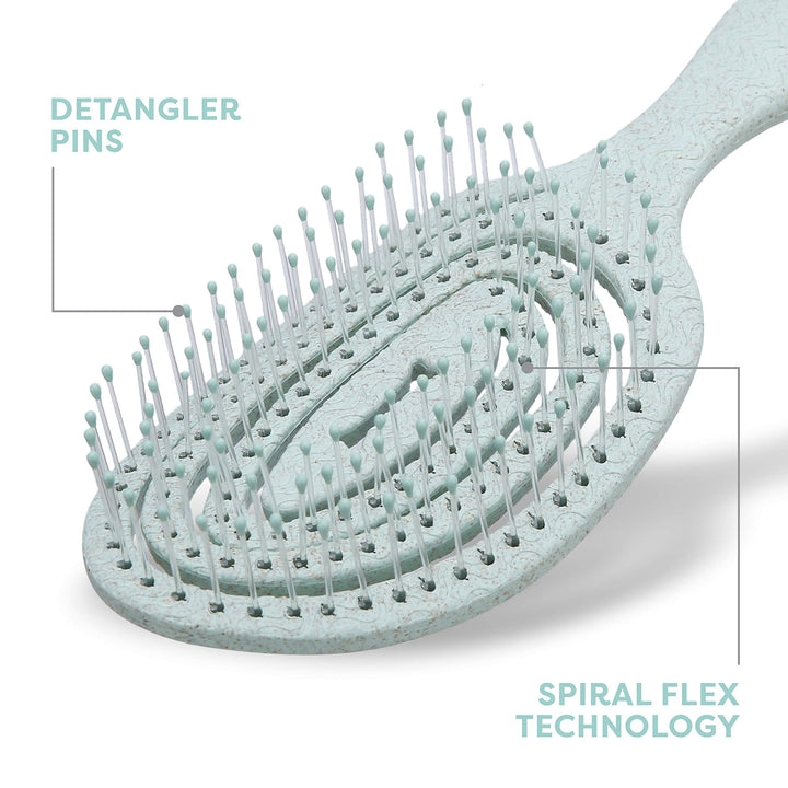 BioSilk for Pets Eco-Friendly Detangling Pin Brush for Dogs in Mint Green | Easy to Hold Ergonomic Handle Dog Brushes, Wet or Dry Dog Hair Brush, Light Blue (FF12806),Gray/Black