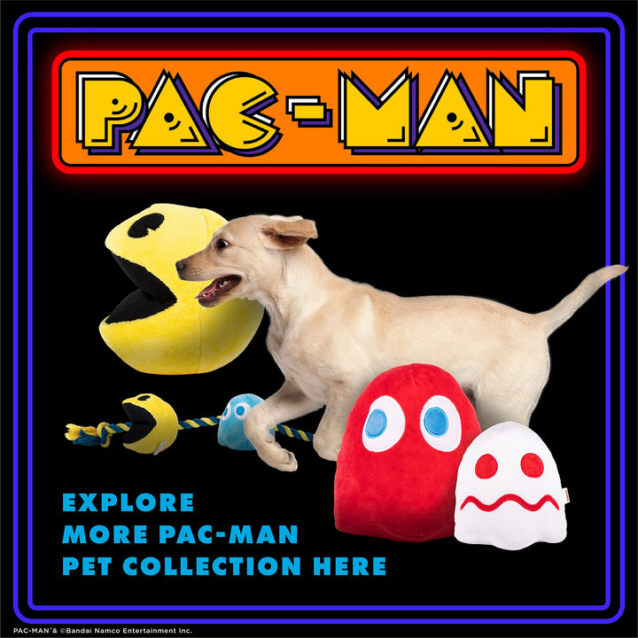 for Pets 2 Piece 6" PAC-MAN & Blinky Plush Squeak Toy for Dogs | Plush Dog Toys with Squeaky, Squeaker Plush | Officially Licensed Pet Products Pacman & Blinky Plush 6 Inch - 2 Pack