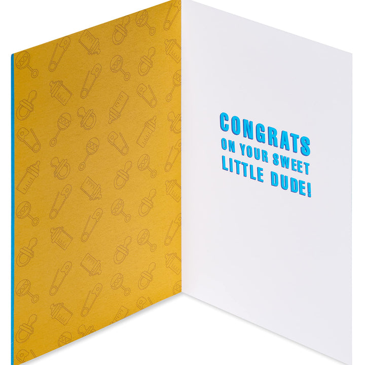 American Greetings Funny Baby Boy Card (Sweet Little Dude) Sweet Little Dude