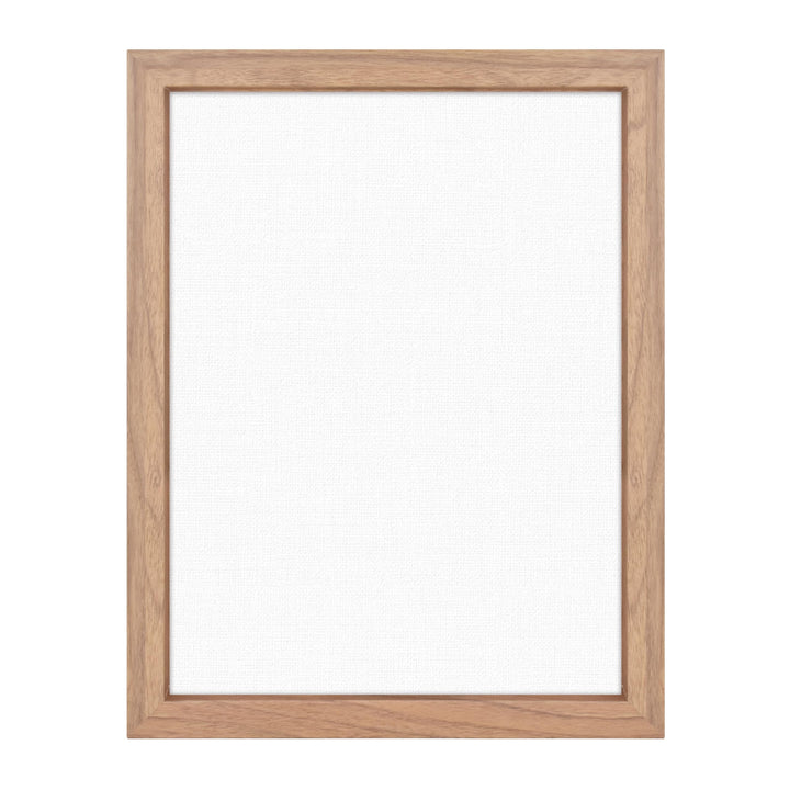 MCS Floating Frame with Canvas Included, Art Frames for Canvas Paintings with Adhesive Fasteners and Hanging Hardware, Walnut Woodgrain, 18 x 24 Inch 18x24