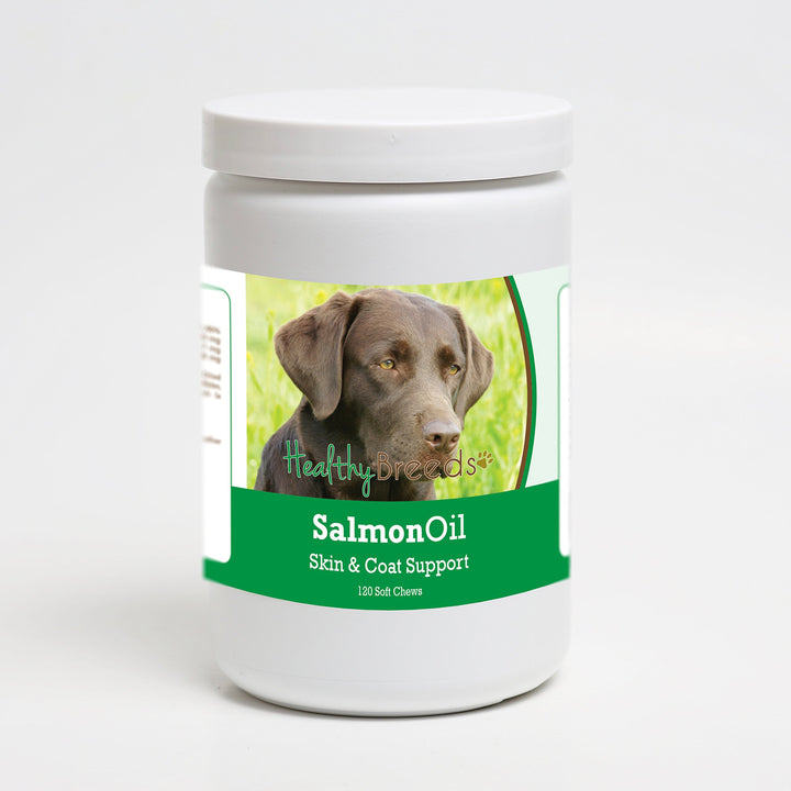 Healthy Breeds Labrador Retriever Salmon Oil Soft Chews 120 Count Labrador Retriever, Dark Brown