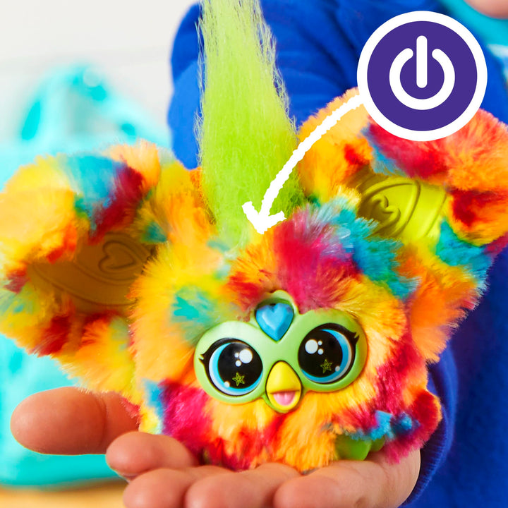 Furby Furblets Loo-Lay Mini Friend, 45+ Sounds & Music, Speaks Only Furbish, Electronic Plush Toys for 6 Year Olds & Up, Multicolor Loo-lay (Gamer Music)