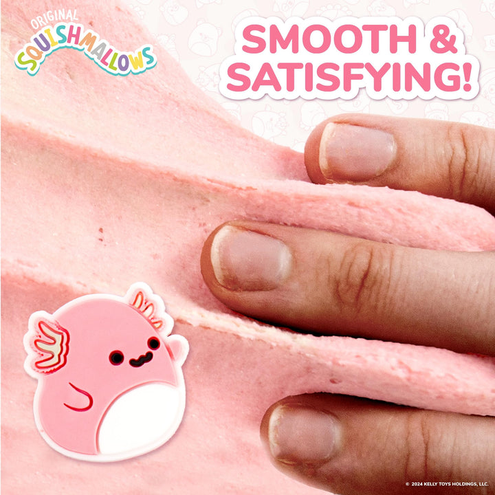 SQUISHMALLOWS Original Archie The Axolotl Premium Scented Slime, 8 oz. Smooth Slime, Cotton Candy Scented, 3 Fun Slime Add Ins, Pre-Made Slime for Kids, Great 6 Year Old Toys, Super Soft Sludge Toy