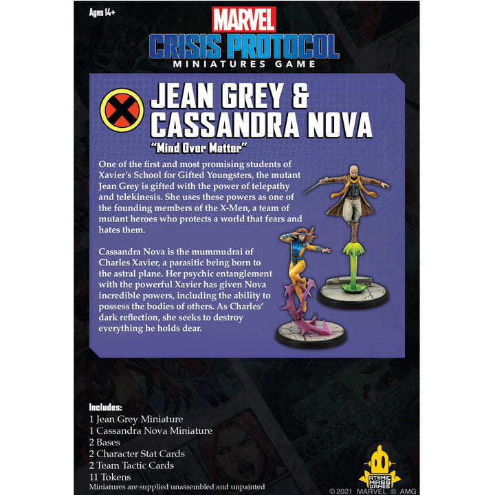 Marvel: Crisis Protocol Jean Grey & Cassandra Nova Character Pack - Tabletop Superhero Game, Ages 14+, 2 Players, 90 Minute Playtime, Made by Atomic Mass Games Modern