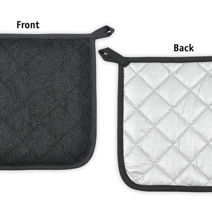 DII Basic Terry Collection Quilted 100% Cotton, Potholder, Pebble, 3 Piece