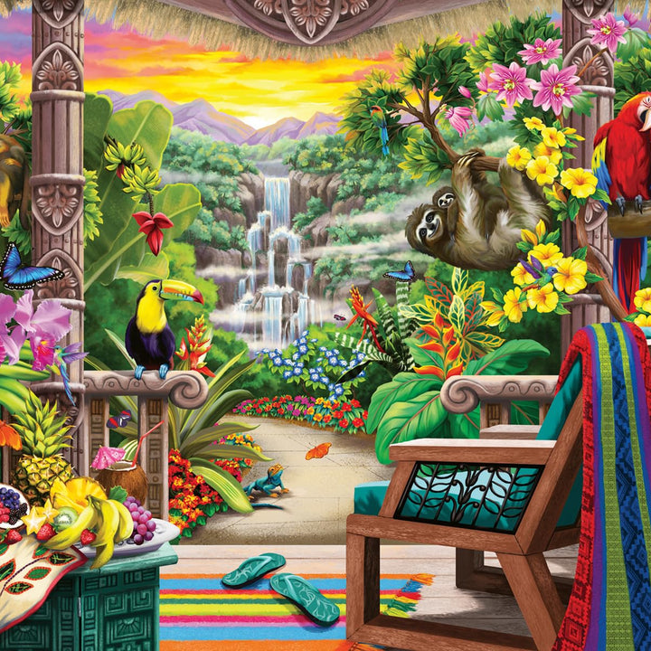 Wonder Forge Tropical Retreat 1000 Piece Jigsaw Puzzle for Adults | Unique, Perfectly-Fitting Pieces | Fun, Vibrant Imagery |  Exclusive