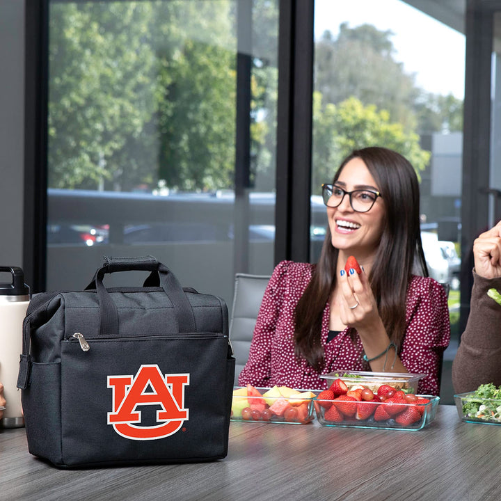 PICNIC TIME NCAA unisex-adult NCAA On The Go Lunch Cooler Auburn Tigers 10 x 6 x 10.5 Black