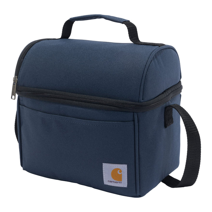 Carhartt Insulated 12 Can Dual Compartment Lunch Cooler, Durable Fully-Insulated Lunch Box, Navy