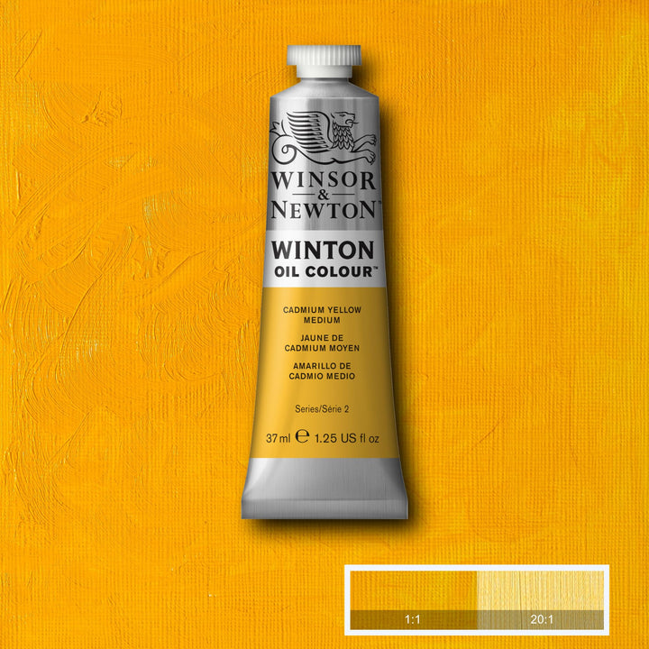 Winsor & Newton Winton Oil Color, 37ml (1.25-oz) Tube, Cadmium Yellow Medium 1.25-oz Tube