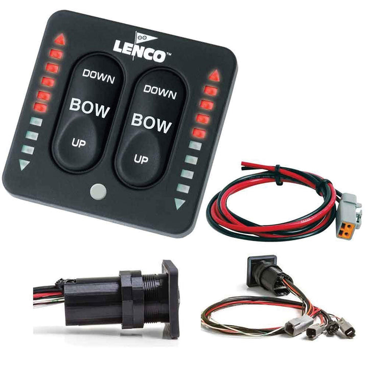 LENCO MARINE LED Indicator Integrated Tactile Switch Kit + Actuator Extension Cable Switch Kit + Cable, 20"