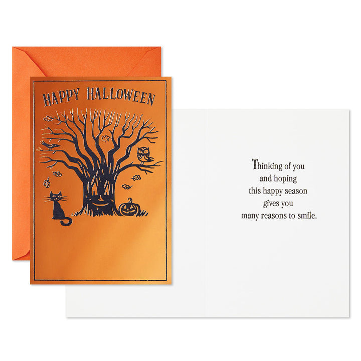 Hallmark Pack of Halloween Cards, Halloween Tree (6 Cards with Envelopes)