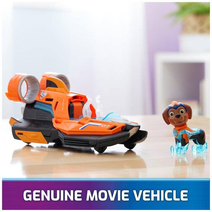 Paw Patrol: The Mighty Movie, Toy Jet Boat with Zuma Mighty Pups Action Figure, Lights and Sounds, Kids Toys for Boys & Girls 3+