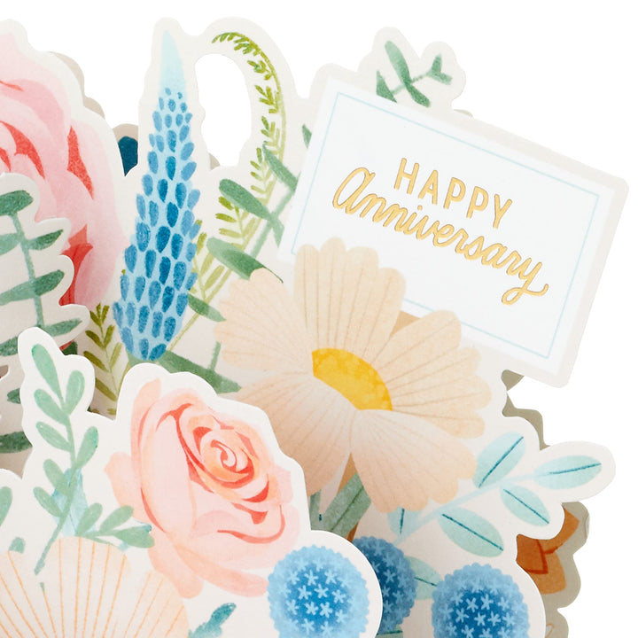 Hallmark Paper Wonder Pop Up Anniversary Card for Wife or Girlfriend (Displayable Bouquet) Displayable Bouquet