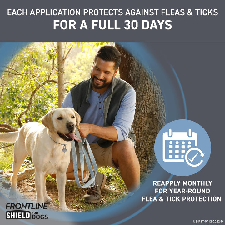 FRONTLINE Shield Flea & Tick Treatment for Large Dogs 41-80 lbs., Count of 6 6 Count