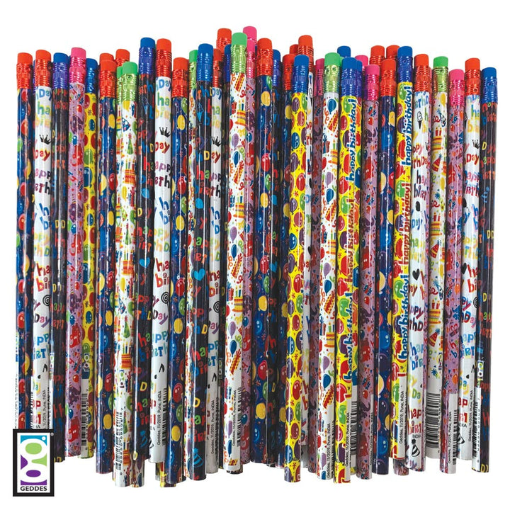 Raymond Geddes Birthday Number 2 Pencils For Kids (Pack of 72)