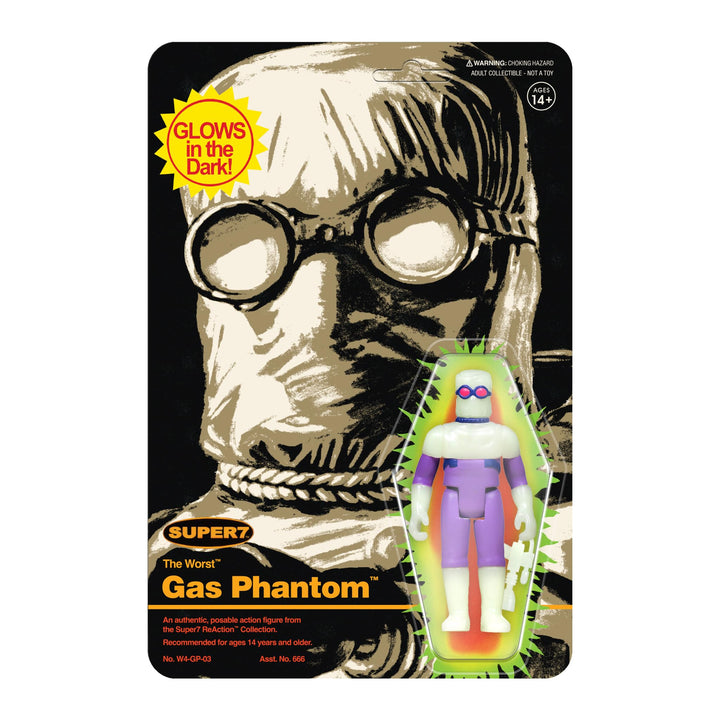 Super7 The Worst Killer Gas Phantom (Monster Glow) - 3.75" The Worst Action Figure Collectibles and Retro Toys 3.75-INCH