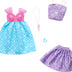 Barbie Fashions 2-Pack Clothing Set, 2 Outfits for Barbie Doll Include Mermaid-Themed Dress, Top & Skirt & 2 Accessories