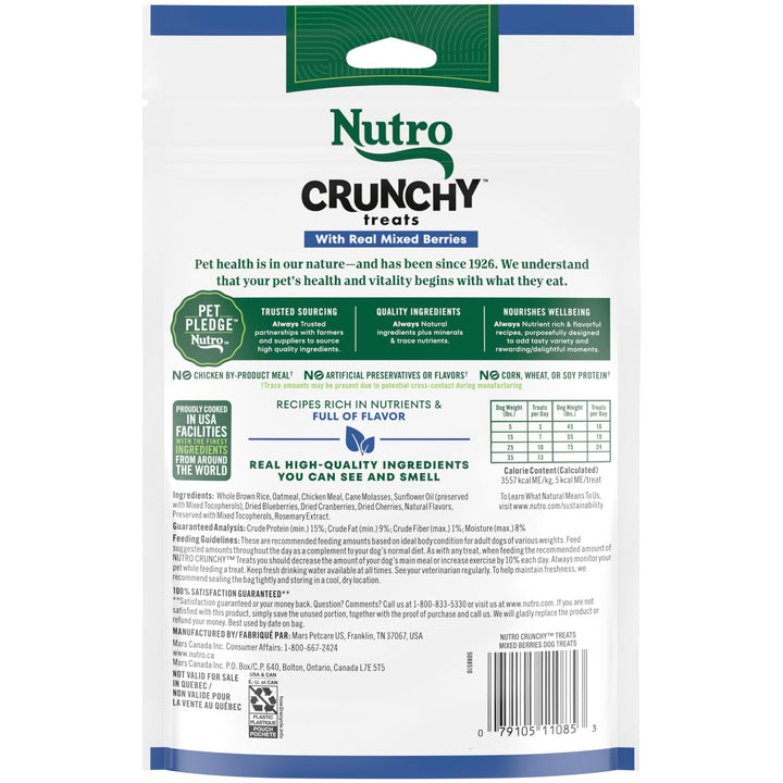 NUTRO Crunchy Dog Treats with Real Mixed Berries, 10 oz. Bag 10 Ounce (Pack of 1)