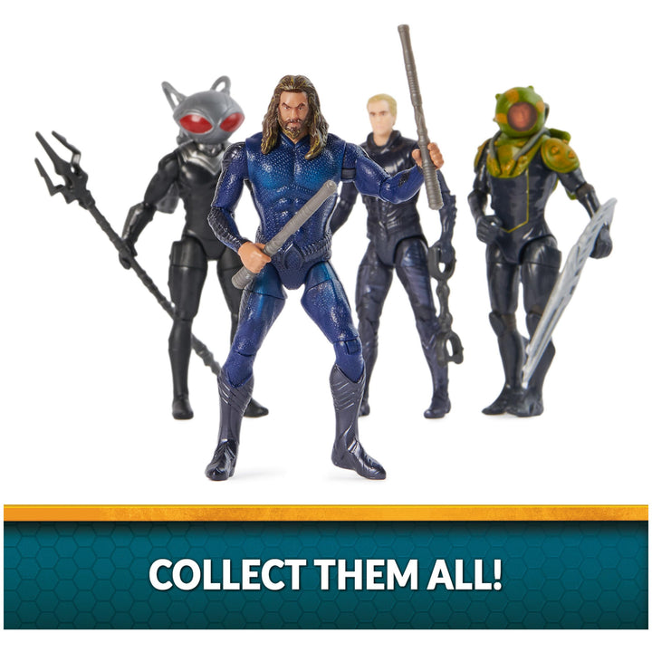 DC Comics, Aquaman Volcanic Island Pack ( Exclusive), 4 Collectible Action Figures with Accessories, Superhero Kids Toys for Boys Ages 3+