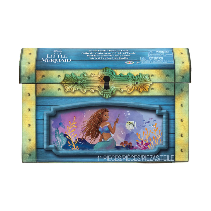 Disney The Little Mermaid Ariel & Ursula Dress Up Trunk, Treasure Chest Includes Ariel and Ursula's Outfit Dresses with Accessories [ Exclusive]