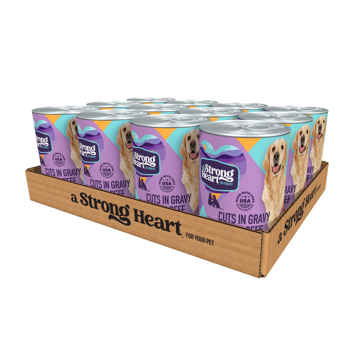 A Strong Heart Wet Dog Food, Chicken & Rice Dinner - 13.2 oz Cans (Pack of 12), Made in The USA with Real Chicken 13.2 Ounce (Pack of 12)