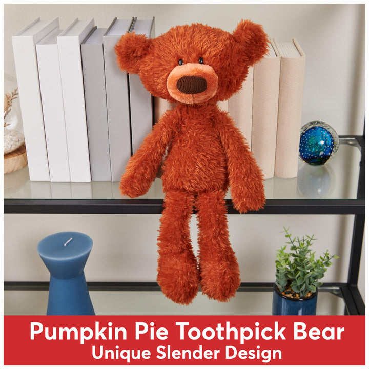 GUND Toothpick Pumpkin Pie, Teddy Bear Stuffed Animal for Ages 1 and Up, Pumpkin Orange, 15” Toothpick Bear (Pumpkin)