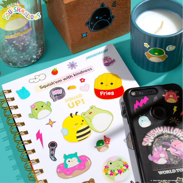 Original Squishmallows 2000+ One of a Kind Sticker Book, 43 Sticker Sheets, Squishmallows Stickers for Water Bottle, Notebooks, Party Favor Bags, Sticker Books for Kids Ages 4-8