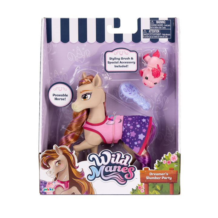 Wild Manes Horse Toys Bridget’s Ballet Horse Doll & Dreamer’s Slumber Party Horse Doll 2-Figure Pack