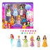 Mattel Disney Princess Small Doll Party Set with 6 Posable Princess Dolls in Sparkling Clothing and 13 Tea Time Accessories