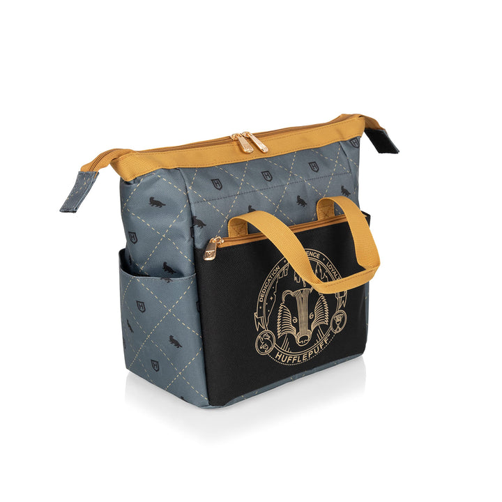 PICNIC TIME Harry Potter Hufflepuff On The Go Lunch Cooler, Soft Cooler Lunch Box, Insulated Lunch Bag, (Black with Yellow Accents), Harry Potter Hufflepuff - Black with Yellow Accents, 10 x 6 x 10.5