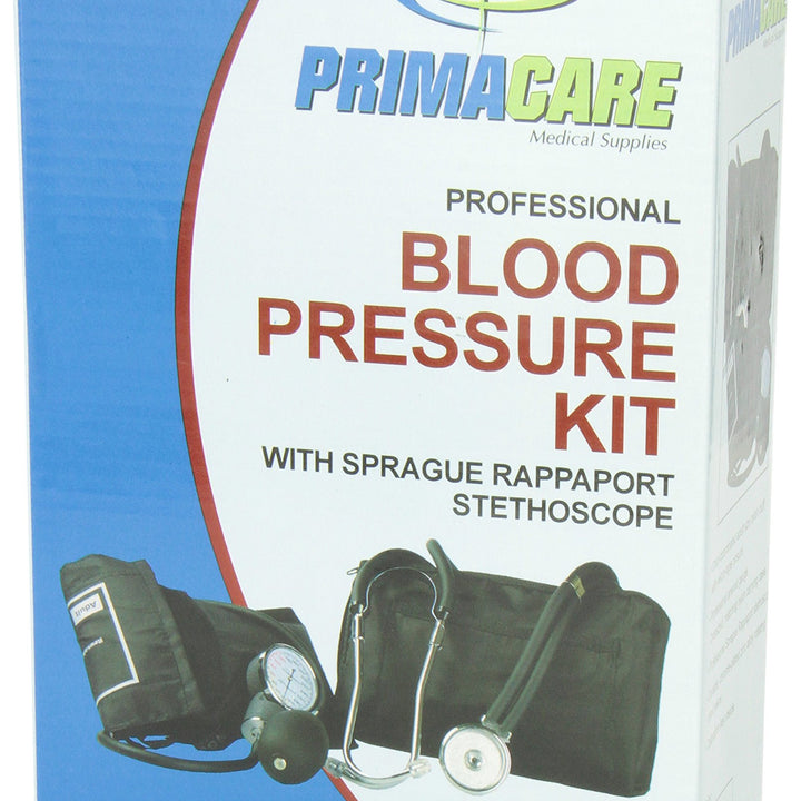 Primacare DS-9181-BK Professional Aneroid Sphygmomanometer and Sprague Rappaport Stethoscope, Manual Blood Pressure Kit with Cuff and Carrying Case, Black