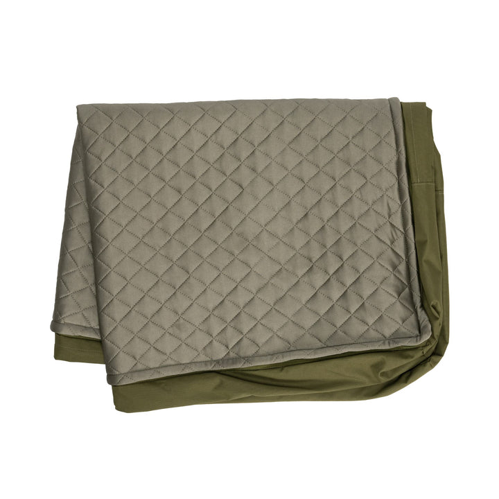 Furhaven Replacement Dog Bed Cover Water-Resistant Indoor/Outdoor Quilt Top Convertible Mattress, Washable - Dark Sage, Medium Convertible Quilt Top (Dark Sage) 30.0"L x 20.0"W x 0.3"Th Cover Only