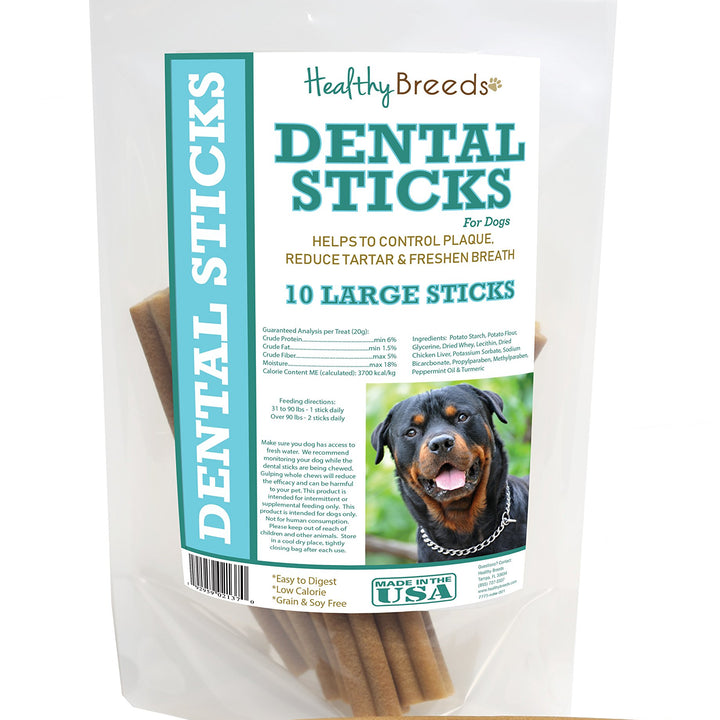 Healthy Breeds Rottweiler Dental Sticks Large 10 Count Large 10 Ct