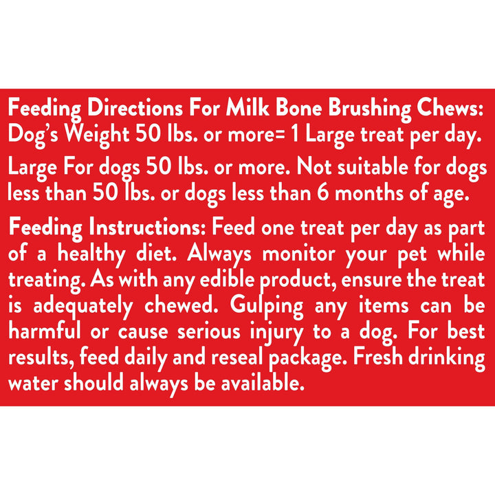 Milk-Bone Original Brushing Chews 18 Large Daily Dental Dog Treats Chicken (Large) 24.2 Ounce (Pack of 1)