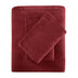 Sleep Philosophy True North Fleece Sheet Set Full, Solid Color, Warm & Plush Sheets Soft Fleece Bedding Full Size Sheets, Fitted Pocket Fits Up to 16" Mattress, Soloft, Full Burgundy 4 Piece