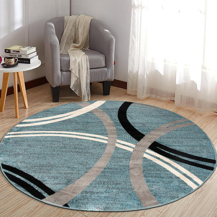 Rugshop Modern Wavy Circles Design Area Rug 2'7" x 4' Red 2'7" x 4'