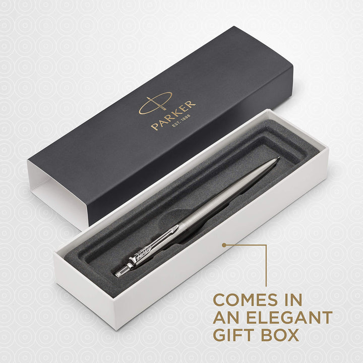 Parker Jotter Mechanical Pencil, Stainless Steel with Chrome Trim, 0.5mm, HB #2, Smooth & Precise, Signature Retractable Design, Gift Boxed