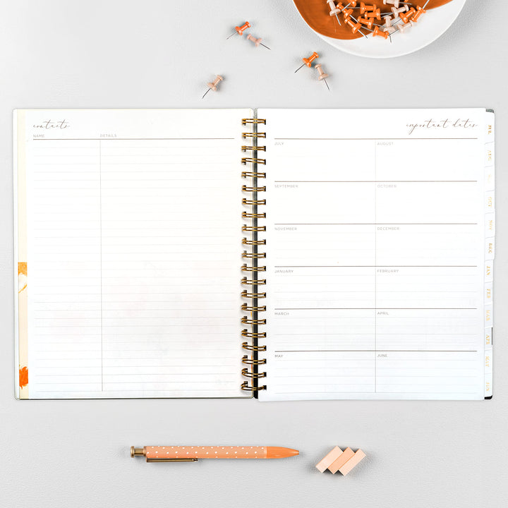 Blue Sky Life Note It 2023-2024 Academic Year Weekly and Monthly Planner Notes, 8.5" x 11", Frosted Cover, Wirebound, Hannah Frosted (142588-A24) 8.5" x 11"